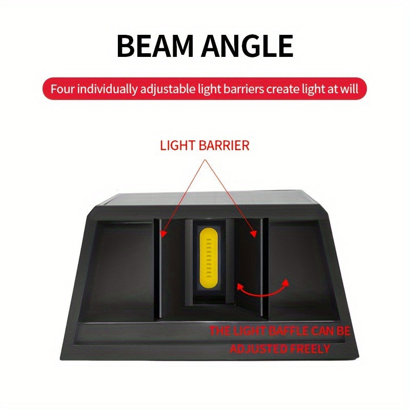 2pcs/4pcs Solar LED Wall Light, Adjustable Lighting Range, Up and Down Wall Light, for Outdoor Garden, Patio, Ambient Light, Modern Villa Landscape, Pathway, Hallway