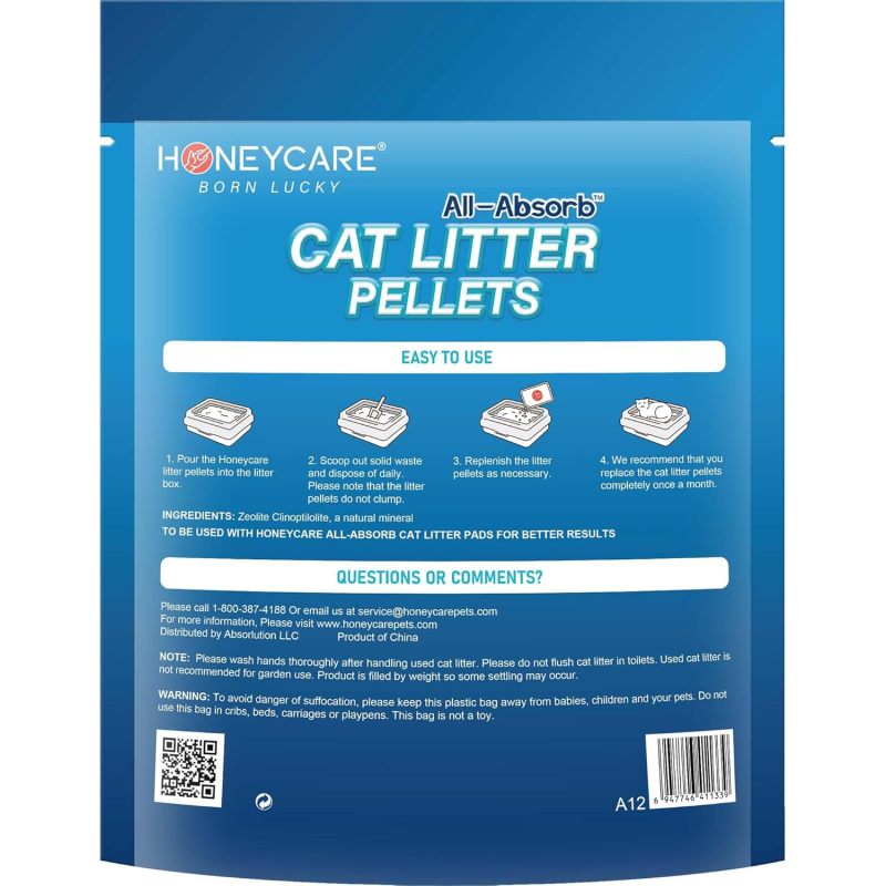 3.5磅装猫砂颗粒，适用于猫砂盆，除臭家用——低维护卫生颗粒砂，适合多猫家庭，猫砂盆补充装