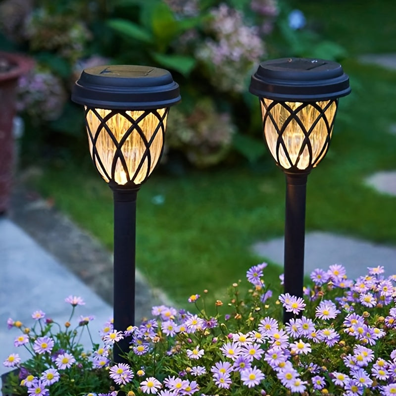 6/10 Pack Solar LED Garden Ground Insert Light - IP44 Waterproof, Creative Cross Grid Design, Durable Polypropylene Material, Easy to Install, Suitable for Garden, Courtyard, Patio, Outdoor and Landscape Lighting