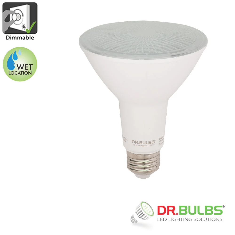 6-pack PAR30 long neck 11W (75W equivalent) 3000K soft white dimmable LED bulb, waterproof