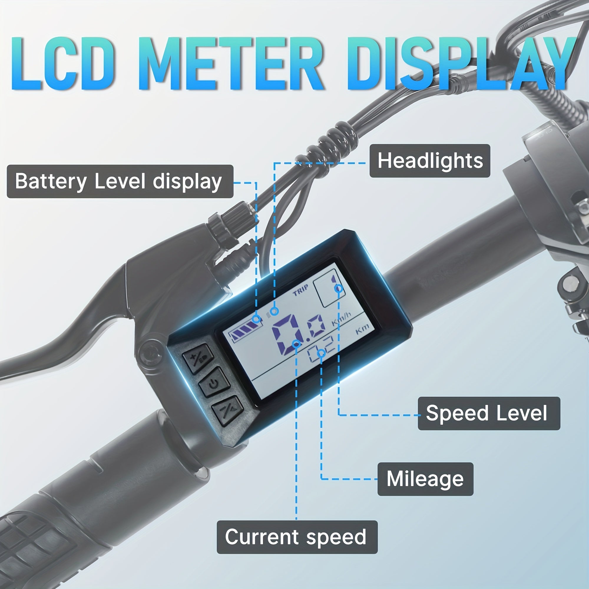 20英寸可折叠电动自行车，成人500W强力电机电动自行车，48V 7.8AH可拆卸锂电池，续航最长可达50-55km，LCD显示屏带7速齿轮电动自行车，城市通勤电动自行车，男女通用