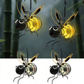 2 Pack Cute Hanging Bee Solar Garden Light, Outdoor Solar Bee Pendant Light, Perfect for Christmas, Wedding Decoration, for Courtyard, Patio, Tree Light, Creative Animal Style Solar Light, Home Decor, Outdoor Statue