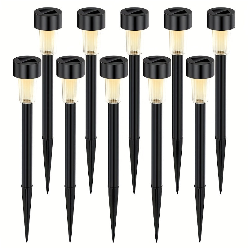10/20-pack lawn lights solar ground插 lights, rust-proof small tube lights outdoor landscape lighting, multiple colors, suitable for courtyards, gardens, patios, beautiful lighting, easy to install.