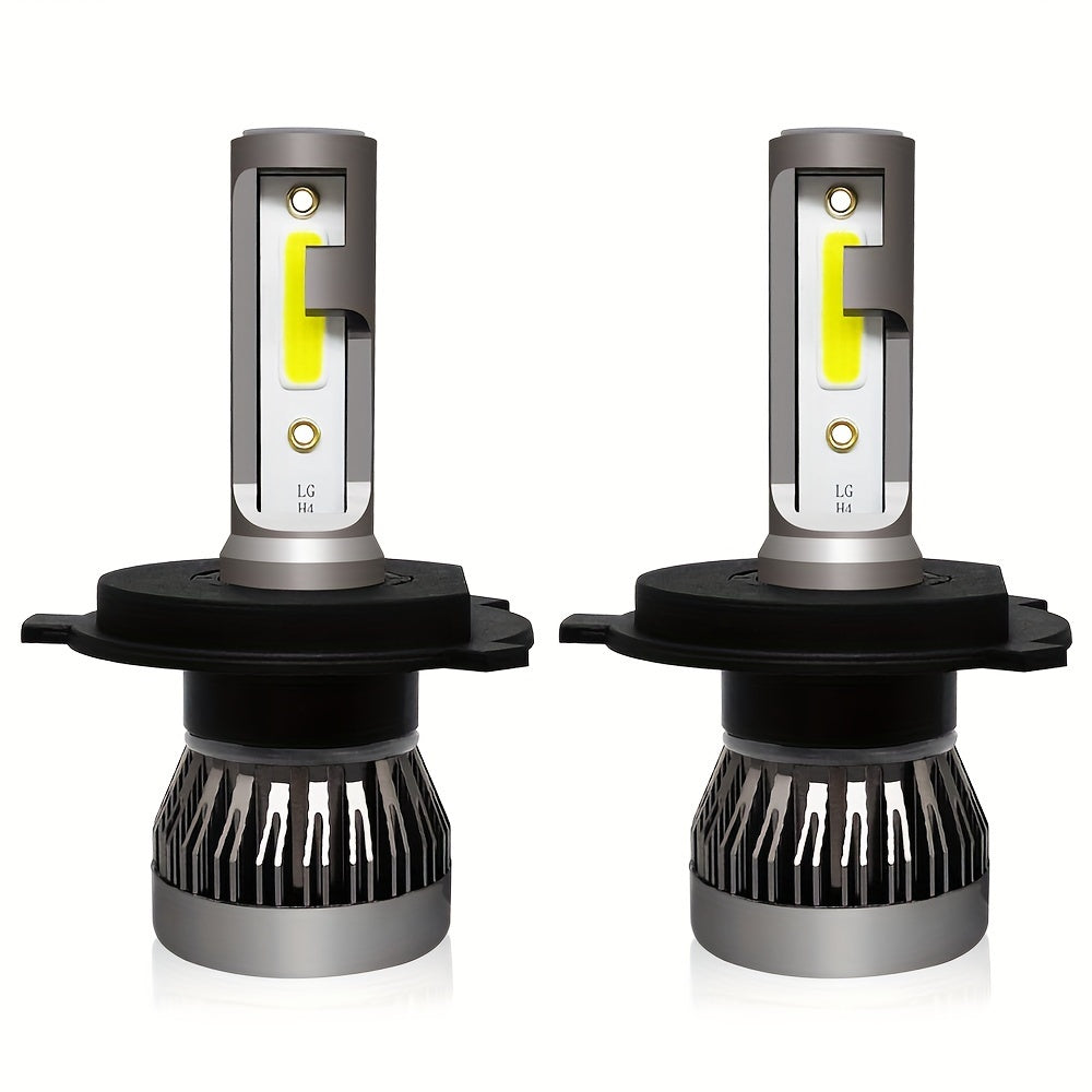 2-Pack H1 H4 H7 H11 9005/HB3 9006/HB4 LED Car Light Bulbs, 1:1 Mini Size Car Headlight 58000LM High Beam Low Beam or Fog Light Plug-and-Play COB High Brightness Chips, No Battery Included
