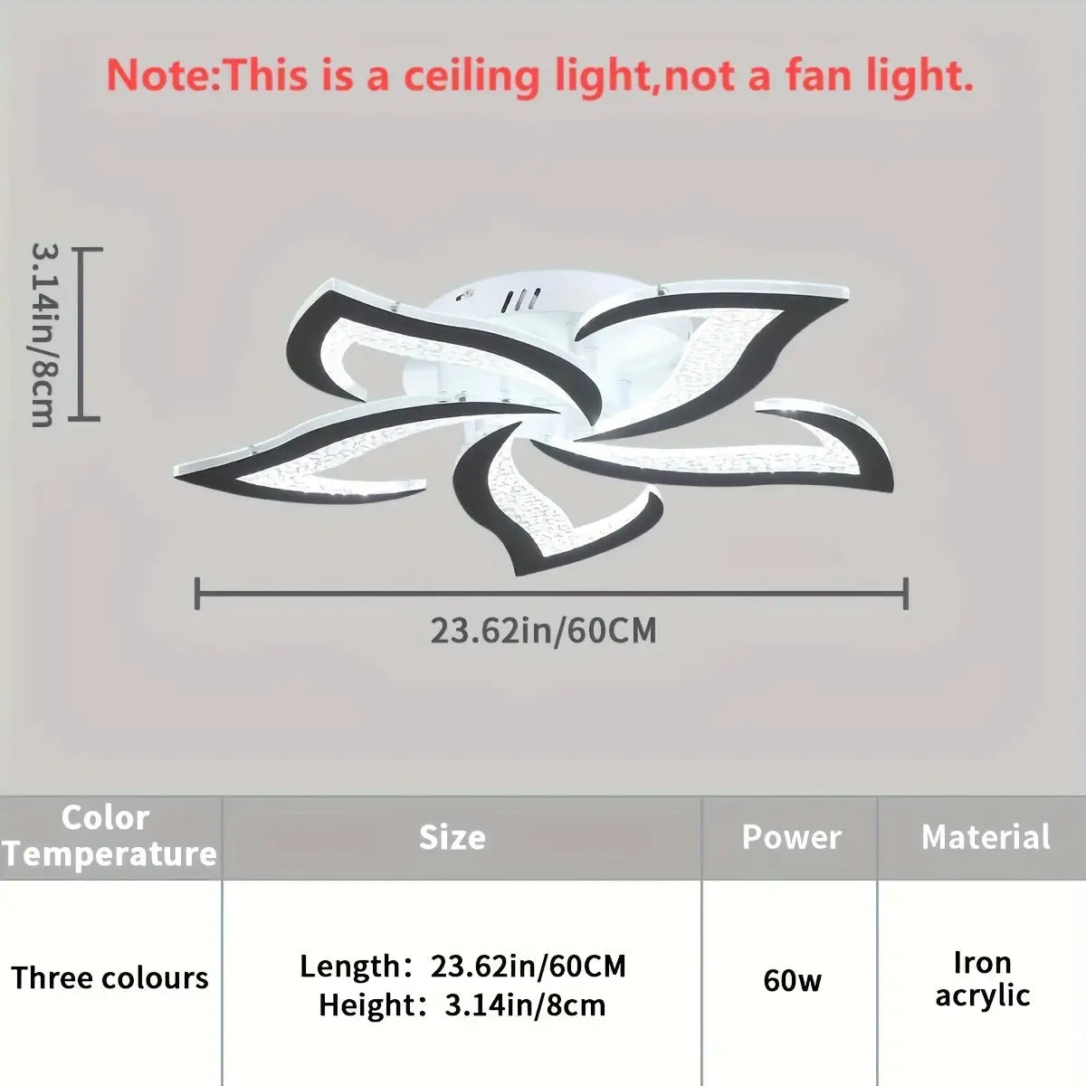 Modern Black LED Ceiling Light with Remote Control - Dimmable Flower Shape Design, Adjustable Brightness and Color Temperature (3000K-6500K), Polished Metal Finish, Semi-Flush / Hardwired Installation, Infrared Sensor and Switch