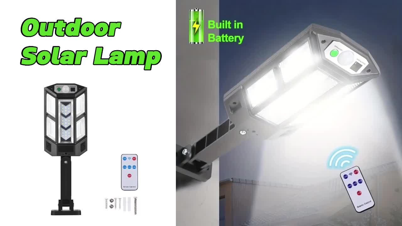 1 Piece Super Bright Outdoor Solar Motion Light, Smart Outdoor Garden Street Light, with 43 LED Street Light, 6500K, Portable Solar Security Light with Remote Control, Perfect for Courtyard, Garage, Garden