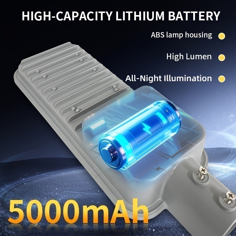 Solar Street Light - with Remote Control, 5000mAh Battery, 252 High-Brightness LED Beads, Outdoor Garden Sunroom, Porch and Courtyard Wall Light, Solar Street Light, High Power Illumination, Wall-Mounted Exterior Wall Light