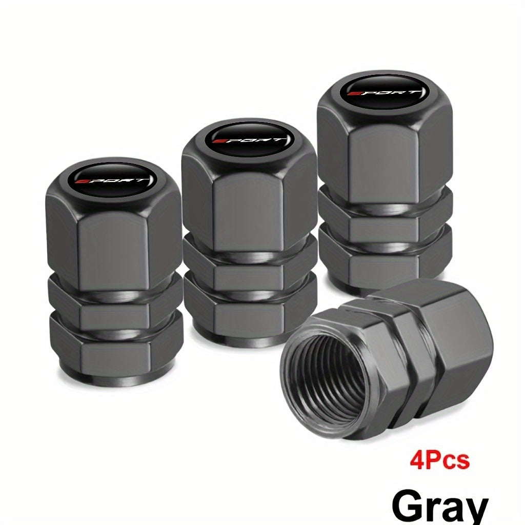 Aluminum Alloy Sport Pattern Valve Caps, Suitable for Motorcycles, Cars and Other Vehicles, Available in 4/8-Pack, First Released in 2025