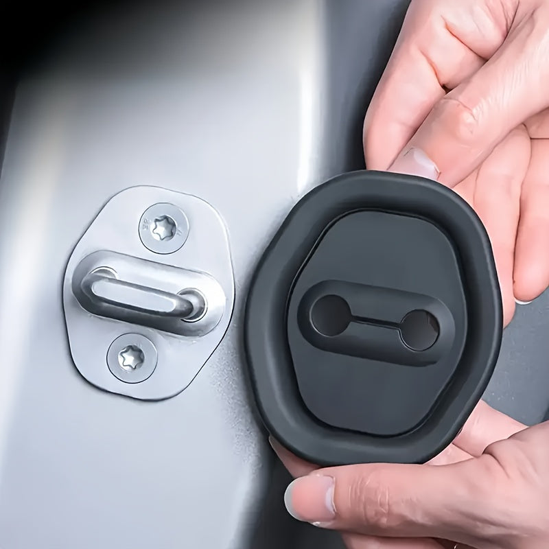 34-Piece Kit: 6 Door Lock Covers + 12 Shock Pads + 8 Door Guards + 8 Anti-Vibration Noise Reduction Pads; Includes Bumpers for Every Lock Ensuring Complete Protection – Essential Auto Accessory