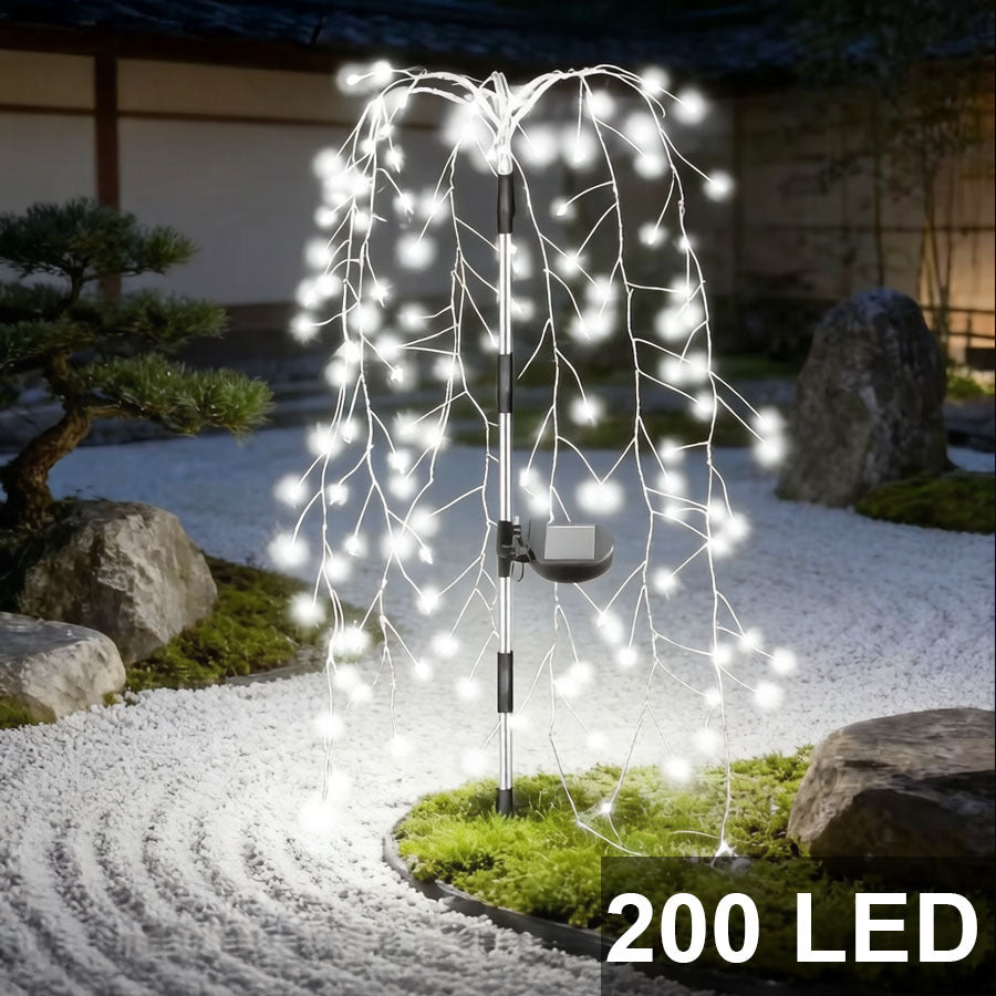 1件装 120/200颗LED太阳能烟花灯，具备8种照明模式，非常适合装饰庭院、花园、小径及景观布置。是派对、圣诞节和万圣节的理想选择。提供白色、暖白色或多彩可选