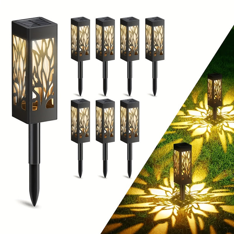 Solar Pathway Light Outdoor Light, 2/8/16-Pack Upgraded Outdoor Solar Light, Suitable for Outdoor Use, IPX5 Waterproof Solar Garden Light, Suitable for Courtyard Path Walkway Decorative Landscape Lighting
