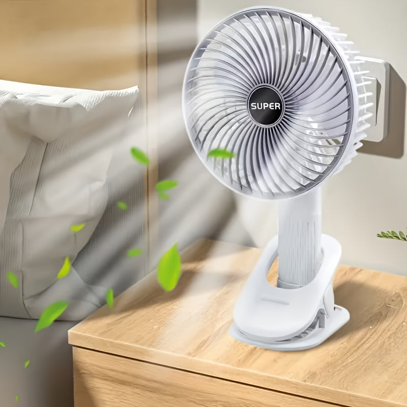 3-in-1 Clip Fan, Handheld & Car Mount Dual Use, Portable Multifunctional Fan for Travel Home and Office Use