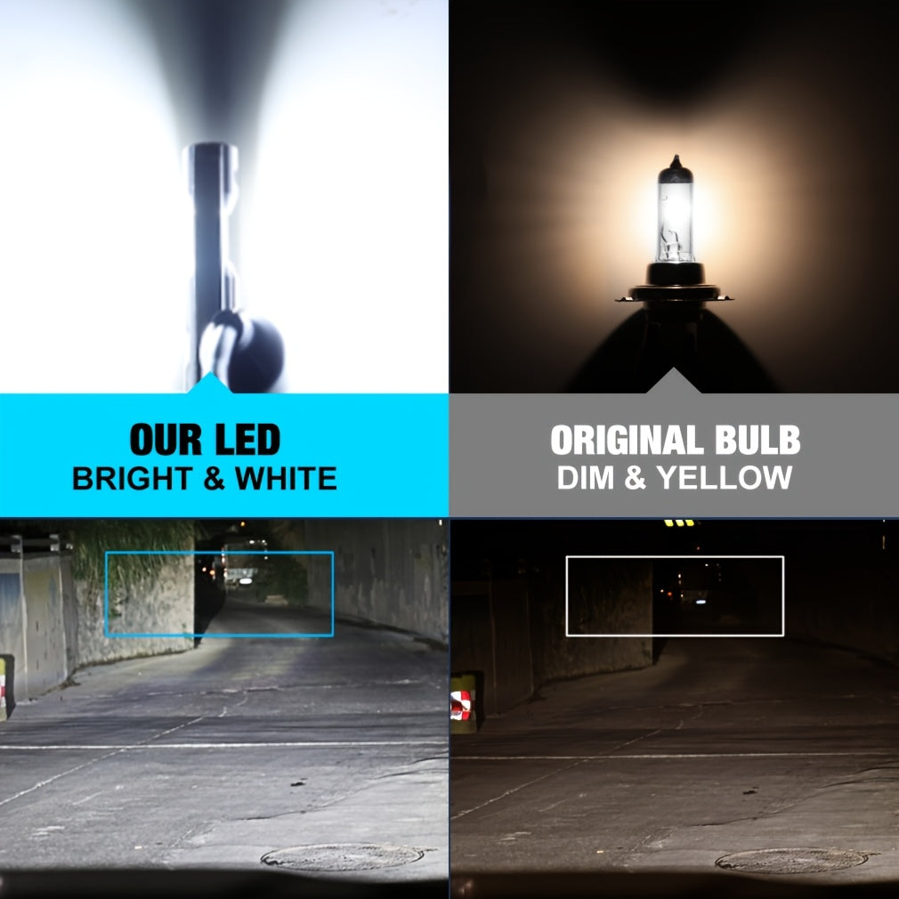 Xstorm 2Pcs 20000 Lumens H1 LED Mini Headlights Canbus H1 LED Light CSP for Car Headlight Fanless Daytime Running Light Car Fog Light 12V 6500K White Light