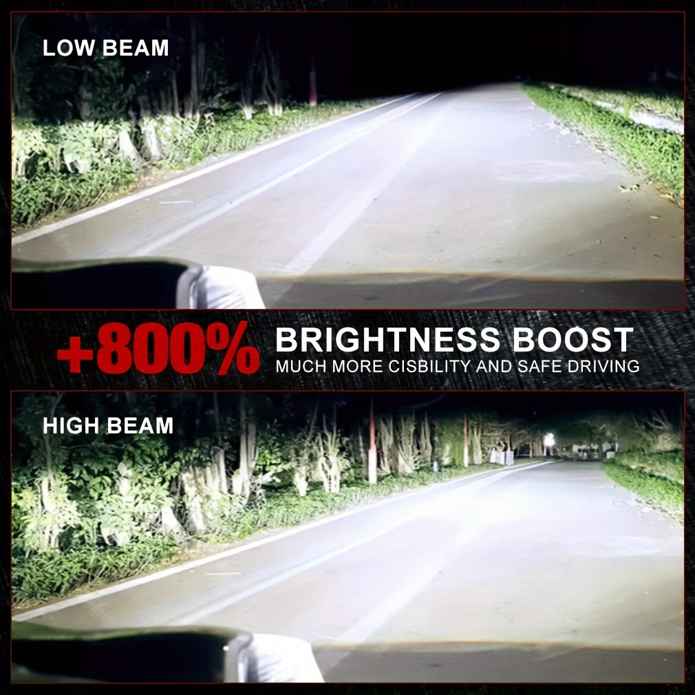S&D 2-Pack 30000LM H7 LED Headlight Bulbs 6500K Bright White 500% Super Bright Plug-and-Play 80W CSP Car Headlight Car Diode Light Canbus H7 LED Turbo 6000K 12V