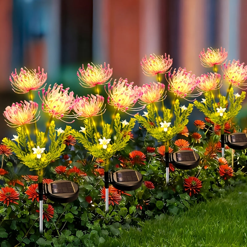 Solar Lycoris Garden Light - Landscape Lighting Outdoor Ground Light, Suitable for All Season Garden, Courtyard and Lawn Decoration, Mother's Day, Father's Day, Thanksgiving, Christmas, Valentine's Day, Wedding, New Year Decoration