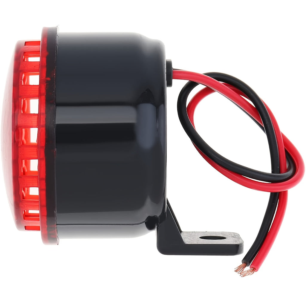 Car Truck Reverse Buzzer Horn with Light, 12V/24V. Backup Beep Sound Horn with Warning Flashing Light, Suitable for Auto Modification, Trucks, Lorries, Construction Vehicles Reverse Horn, High Decibel Sound Alarm