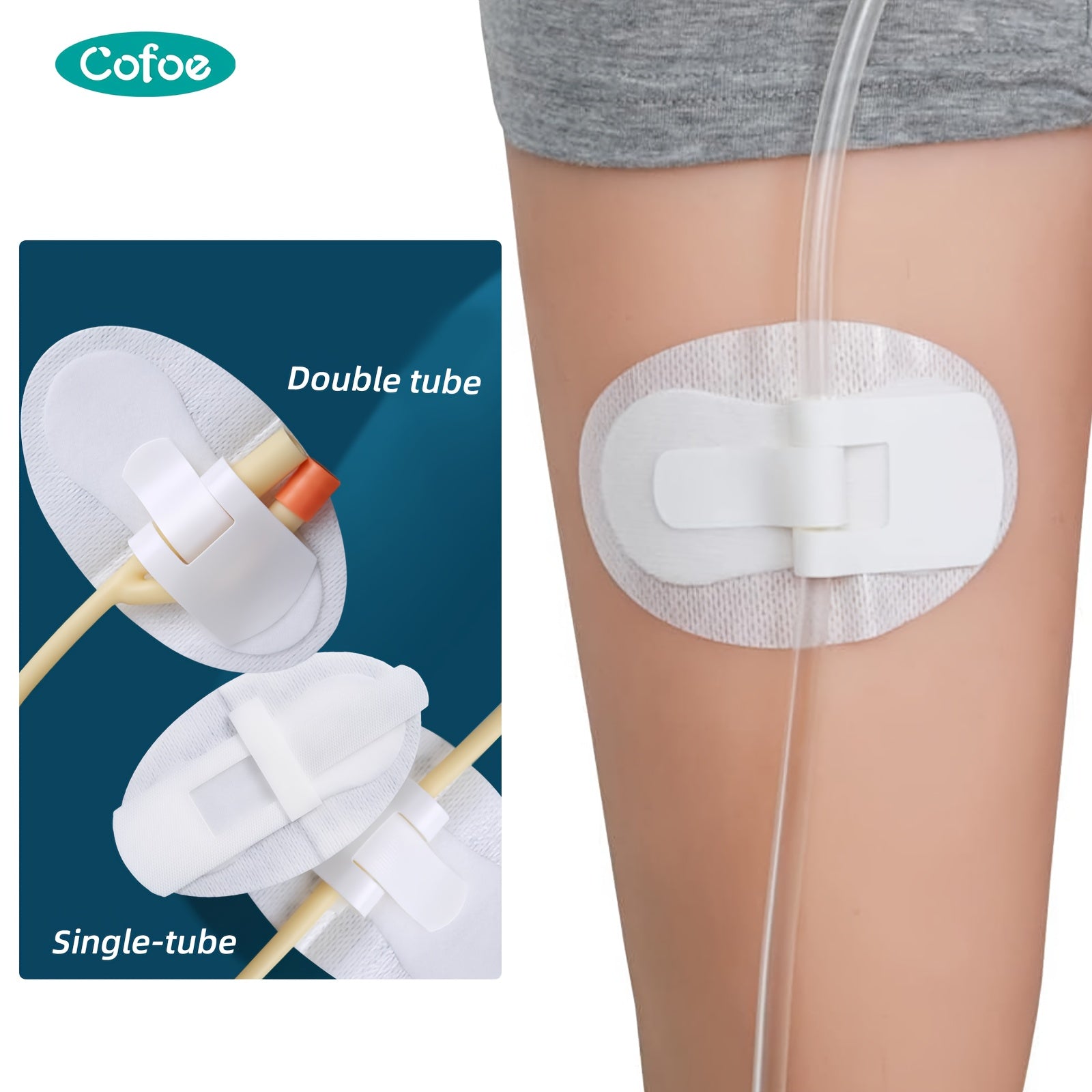 COFOE 尿导管稳定器，带腿袋和支架贴纸