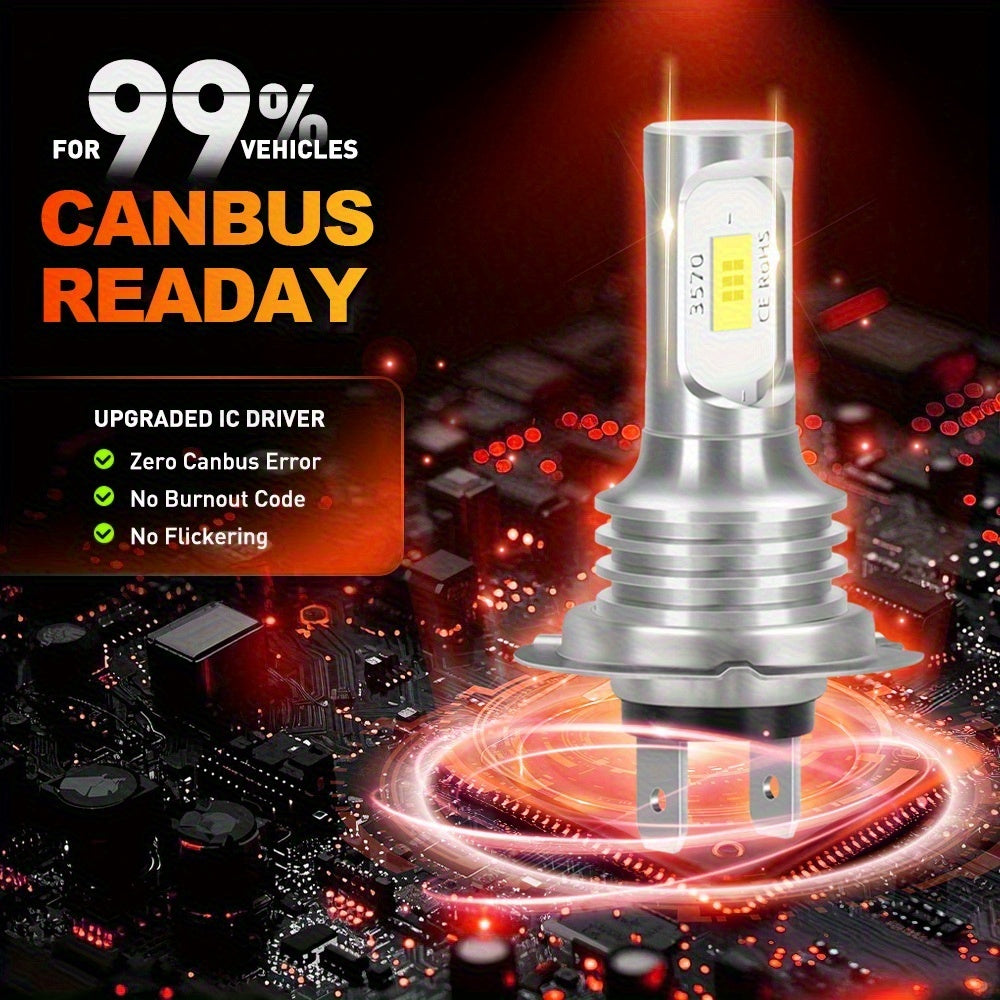 2个装 H7 LED 大灯灯泡 Hi/Lo 照明模式