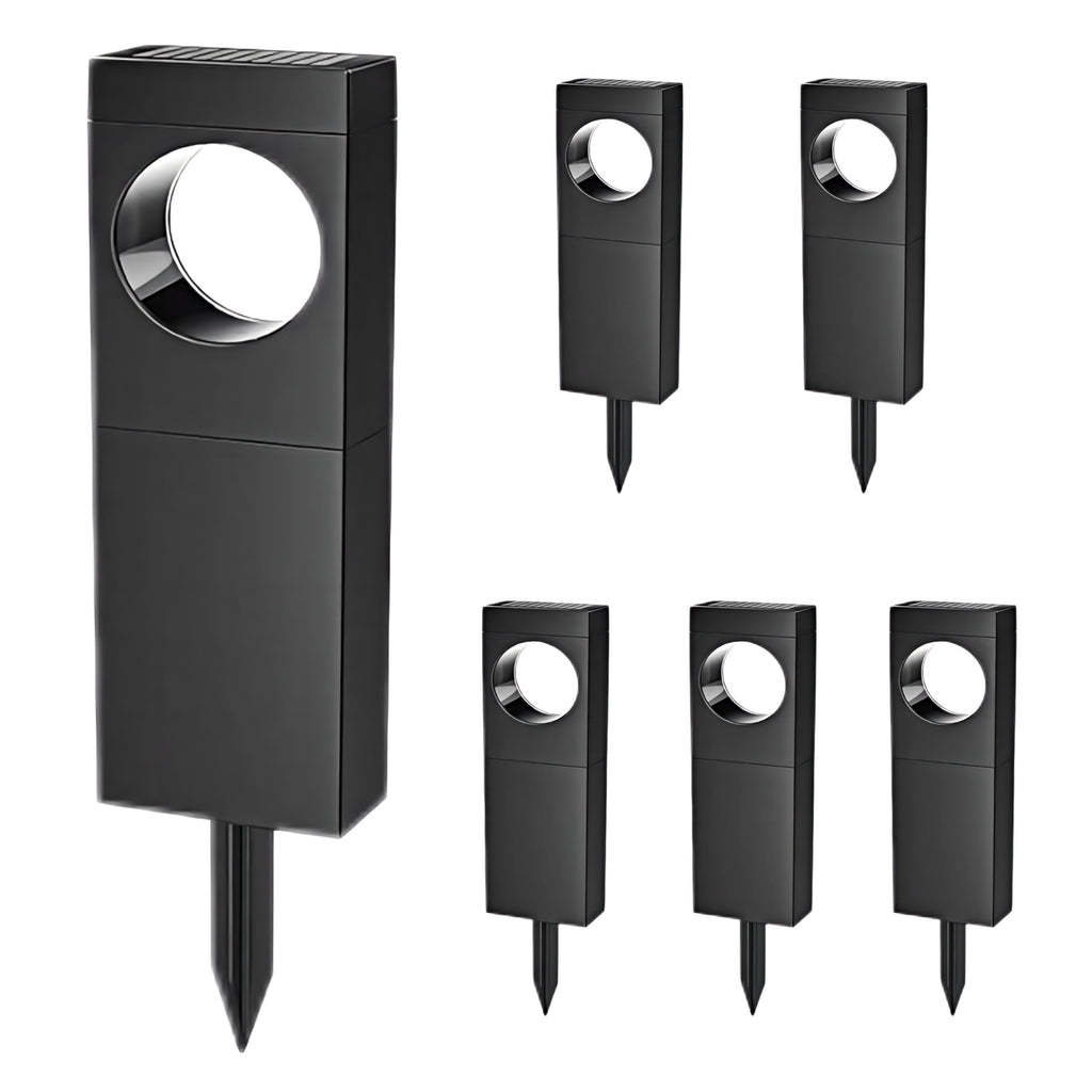 Solar Outdoor Light 6/4-Pack, High-Brightness Pathway Outdoor Light, Moon-Shaped Landscape Effect, Automatic On/Off, Suitable for Outdoor Courtyard Garden Path, IPX5 Solar Pathway Light Outdoor (Warm White Light)