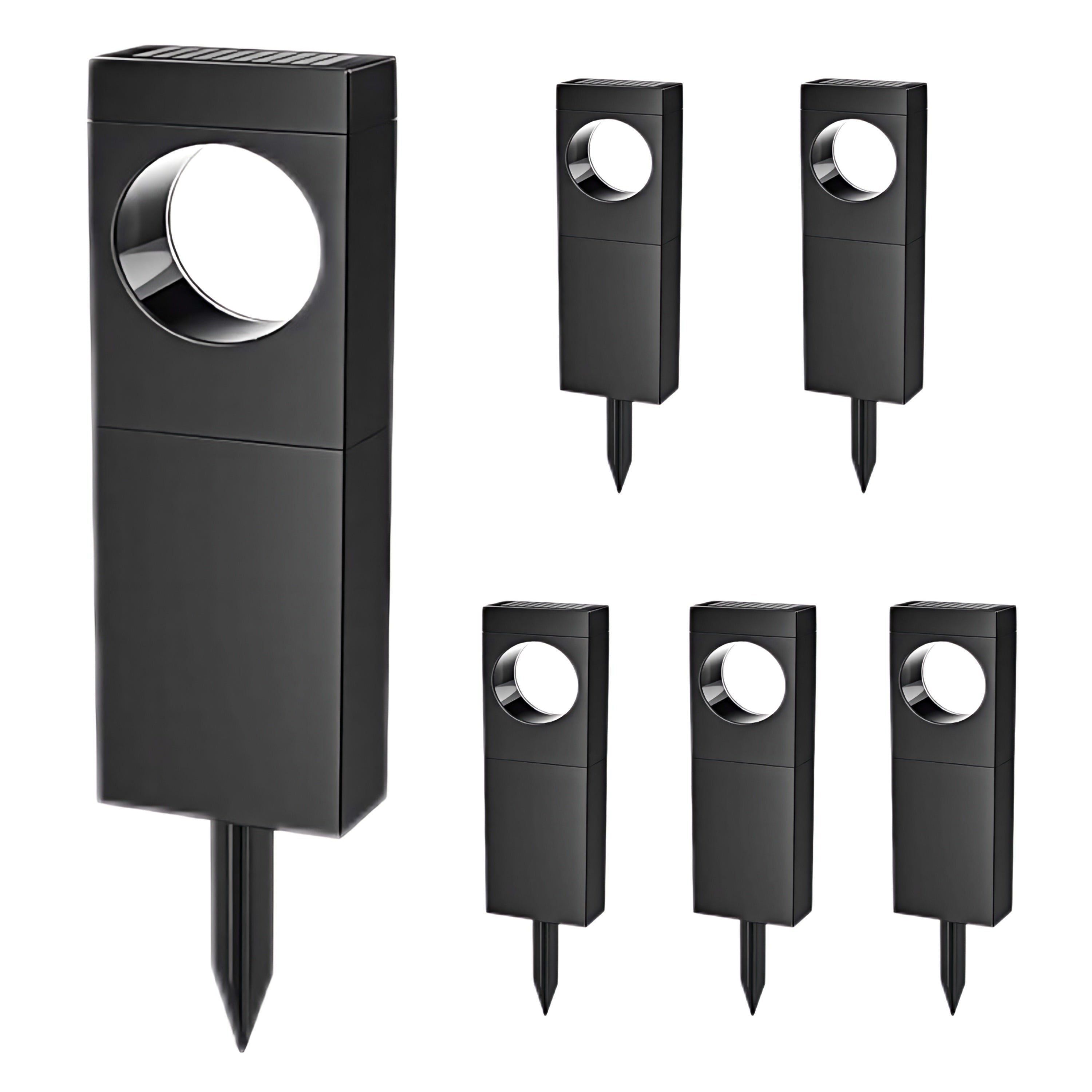 Solar Outdoor Light 6/4-Pack, High-Brightness Pathway Outdoor Light, Moon-Shaped Landscape Effect, Automatic On/Off, Suitable for Outdoor Courtyard Garden Path, IPX5 Solar Pathway Light Outdoor (Warm White Light)