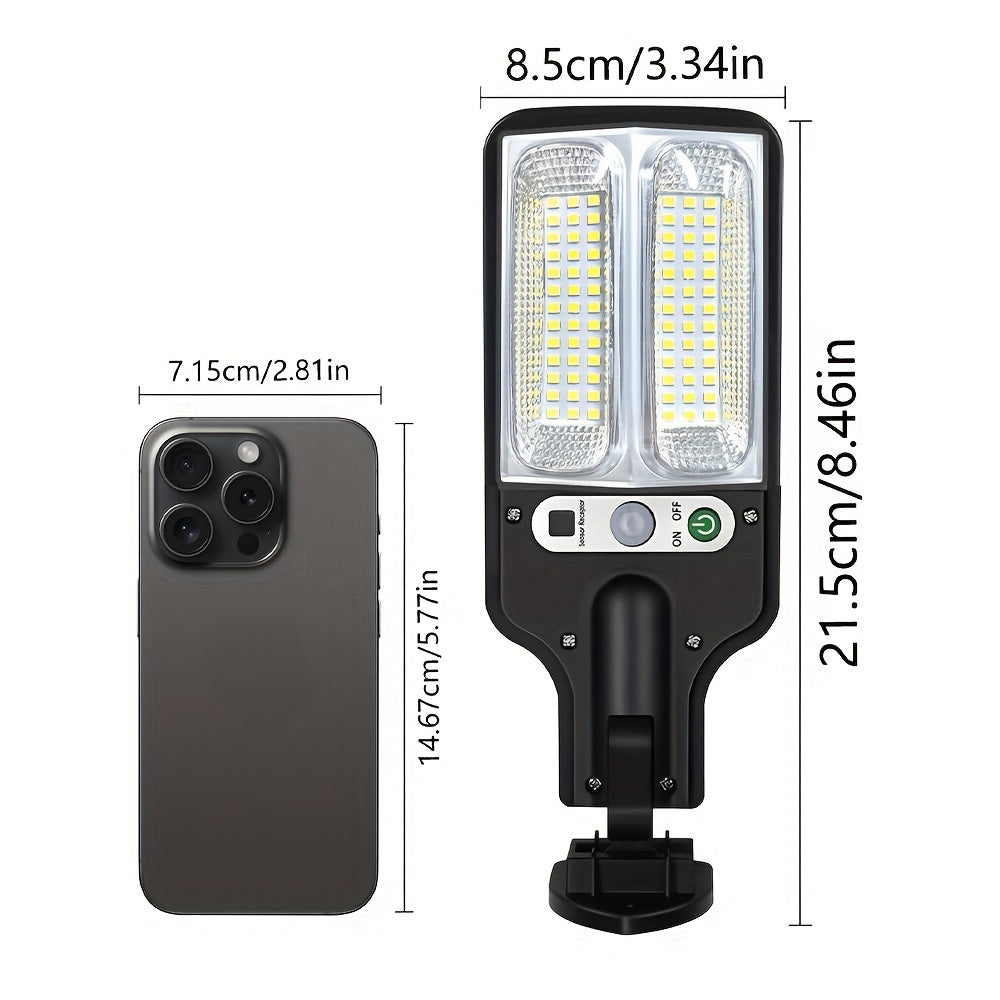 Wall-Mounted Outdoor Security Lighting - 1pc Smart Solar Pathway Light with 3 Light Modes, Motion Sensor & Remote Control - for Garden, Yard, Pathways, Solar Outdoor Security Camera, Durable Lighting System