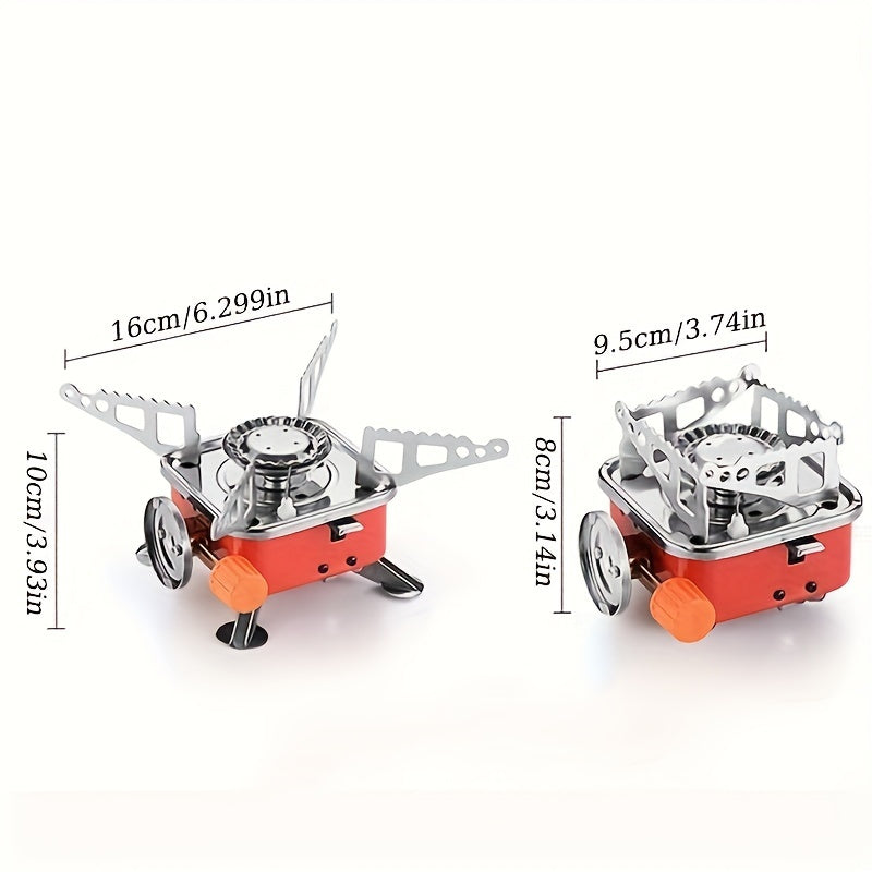 Portable Windproof Camping Stove – Stainless Steel, Foldable Design, Ideal for Outdoor Adventure, Hiking and Picnic