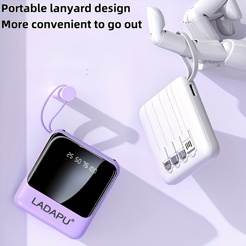 「10000mAh 大容量小尺寸，超大功率！這款迷你行動電源內建四合一多功能充電線，支援 5W/15W/22.5W 超級快充，非常適合旅行商務時使用，隨時保持您的裝置電量充足。」