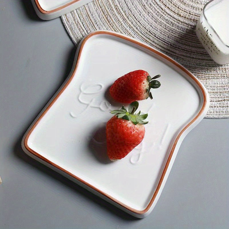 1/2 Pcs, Ceramic Breakfast Plate, Dessert & Bread Plate, Home Ceramic Steak Plate, Pasta Plate – Perfect for Steak, Bread, Pasta, Sushi