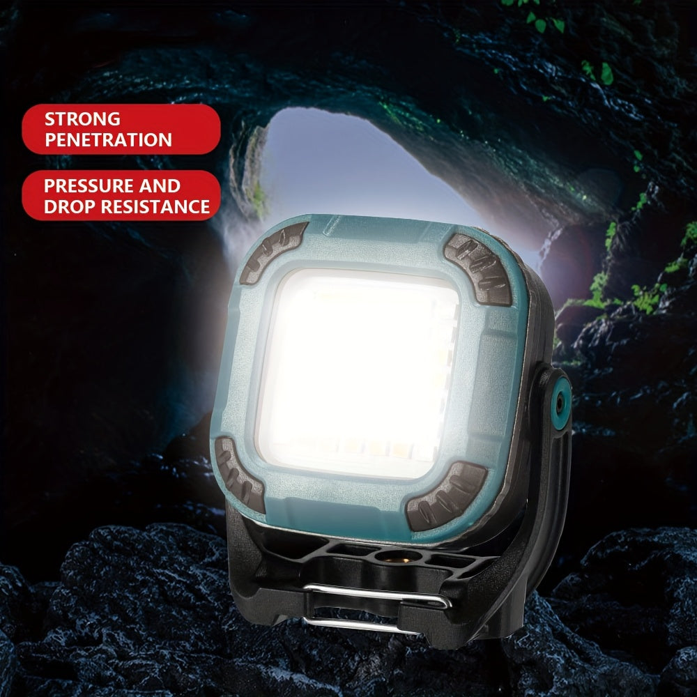 1PC Rechargeable EDC Flashlight, Ultra-Portable Mini COB Work Light with Magnetic Base, 18 Modes Handheld Lamp, 4 Available Models, 360° Rotatable, Pocket & Keychain Size for Outdoor Lighting, Camping, Car Repair, Emergency, Fishing