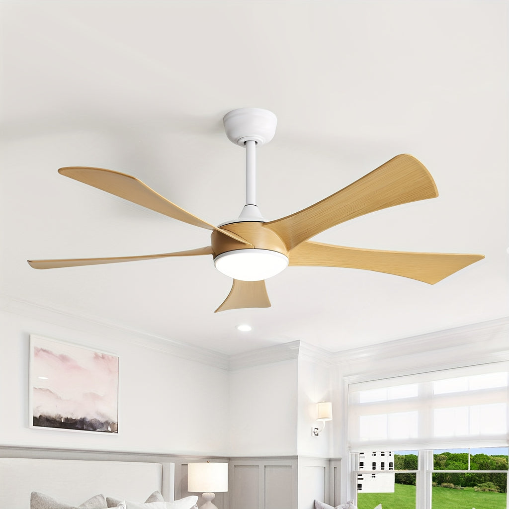 Sofucor 52 Inch Smart Ceiling Fan with Light & Remote - Modern Low Profile Design, Energy-Efficient DC Motor, Smart Ceiling Fan for Rooms, Bedrooms, Living Rooms - Easy Installation, Quiet Operation, High Efficiency