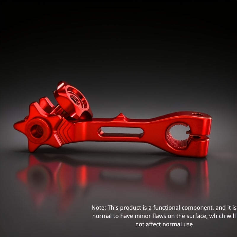 This is a universal and easy-to-install CNC aluminum rear brake arm and brake return spring, compatible with motorcycle parts for brands such as Honda CRF, Kawasaki, Suzuki, Aprilia, Ducati, Triumph, Yamaha, and Bajaj Pulsar RS200.