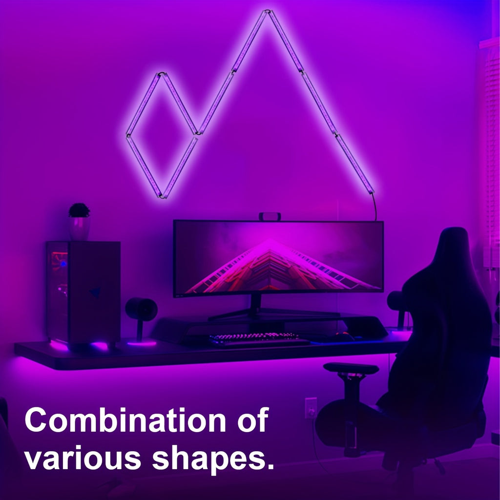 Splicing black light strip, UV black light tube, UV fluorescent light, DIY splicing light, suitable for gaming room ambiance light, Halloween, Thanksgiving, Christmas parties, disco, birthday, fluorescent posters, body painting, event scene lighting