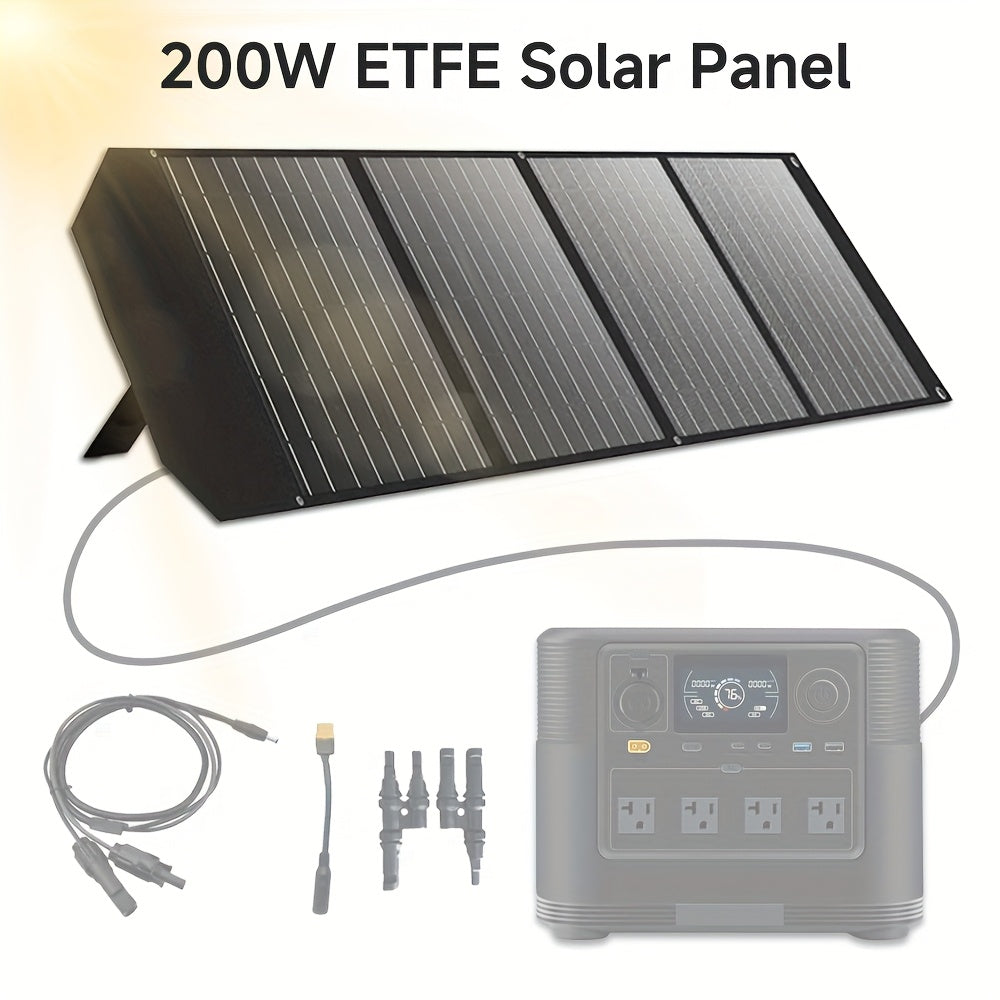 LVYUAN 200W/400W 36V 可攜式單晶矽太陽能板，超輕折疊太陽能板套件，帶可調式支架，可折疊太陽能板套件，適合露營的便攜式太陽能充電器，適用於露營車、船、筆記型電腦、貨車太陽能發電機。