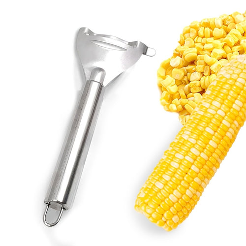 1PC Corn Husker & Vegetable Peeler, Multipurpose Ergonomic Kitchen Tool with Serrated Blade, Fast & Safe Food Prep, Metal Material