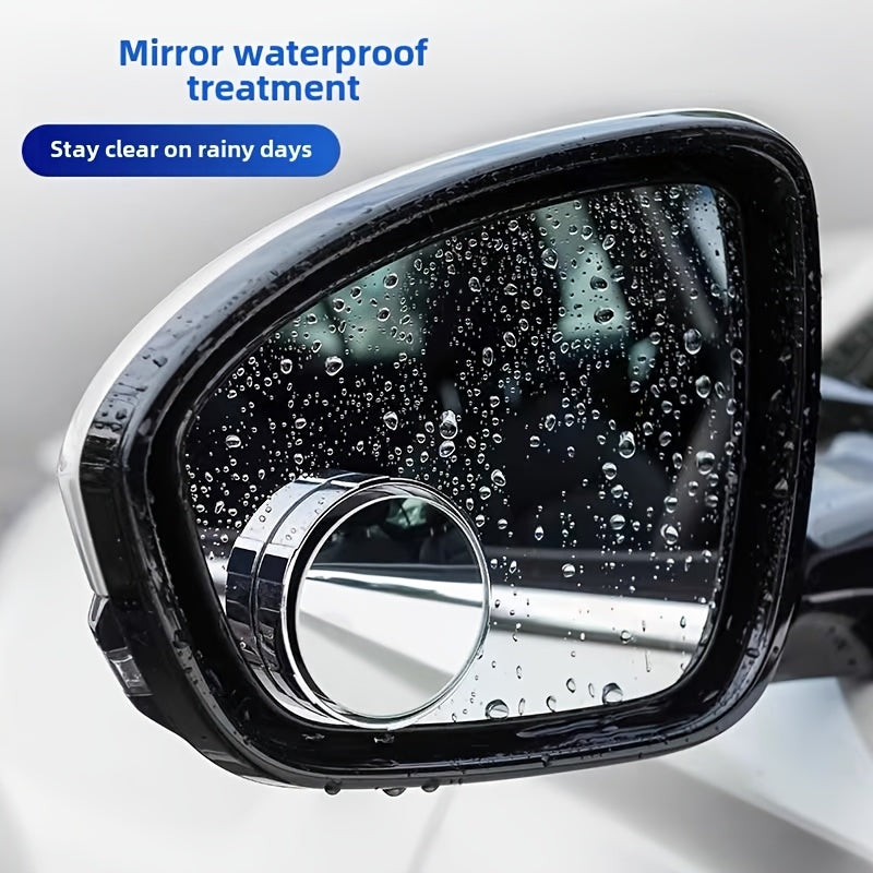 2-Piece Rotatable Blind Spot Mirror Set – High Clarity Convex Glass | Facilitates Driving & Lane Changing | Enhances Blind Spot Awareness | Stylish Car Decoration | Sturdy Design