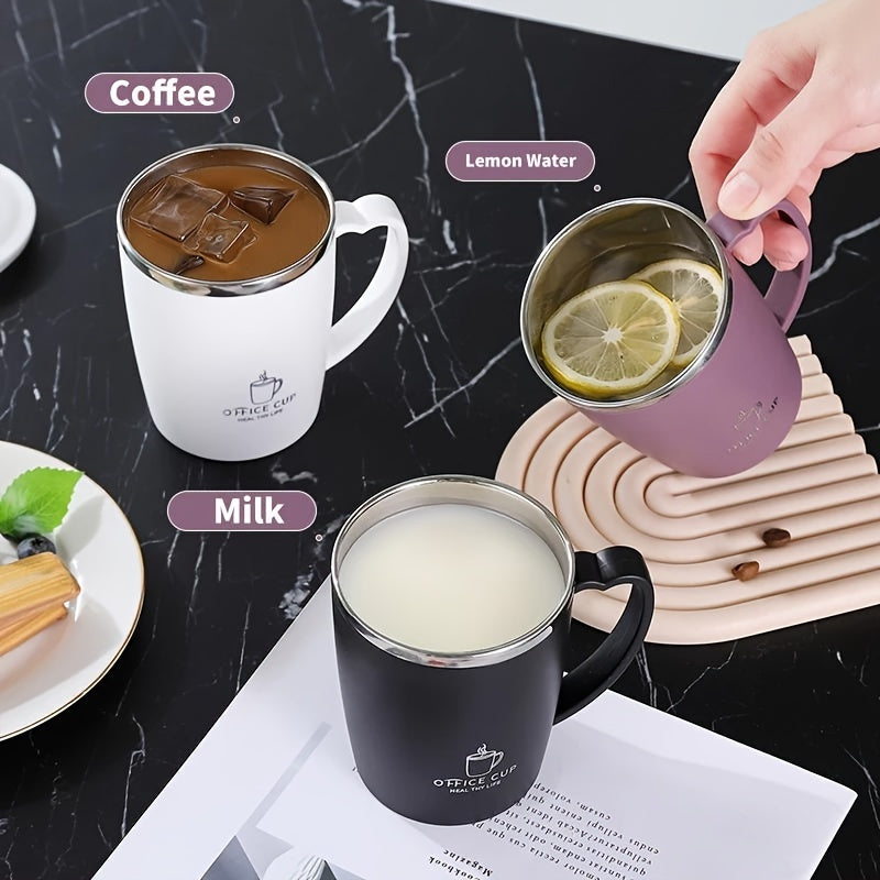 304 Stainless Steel Double Wall Insulated Water Mug, Colorful Double Layer Coffee Cup