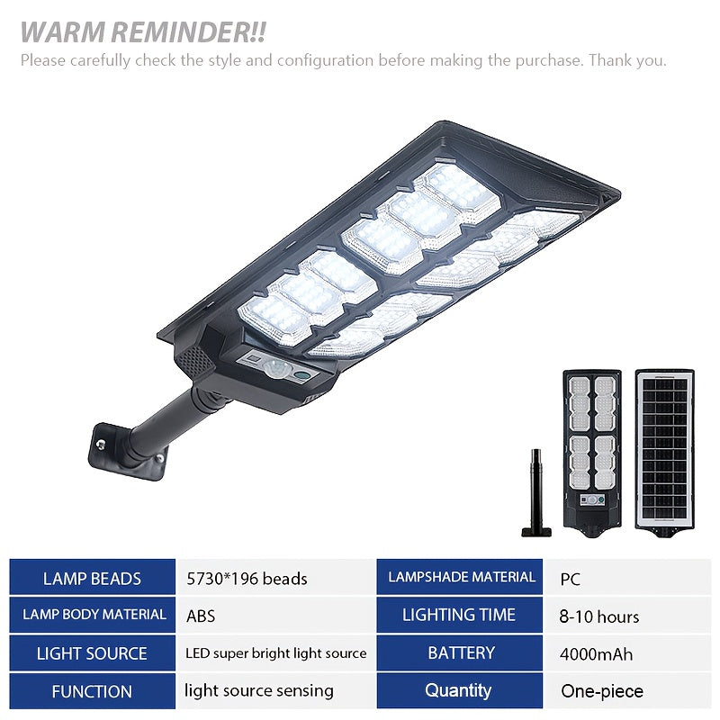 2 Pack / 1 Pack - Super Bright LED Solar Street Light, Outdoor Wall Lighting, Wide Angle Courtyard Light, with Motion Sensor and Remote Control Wall Light - Ideal for Commercial Streets, Parking Lots, Courtyards, Gardens, Garages, Farms