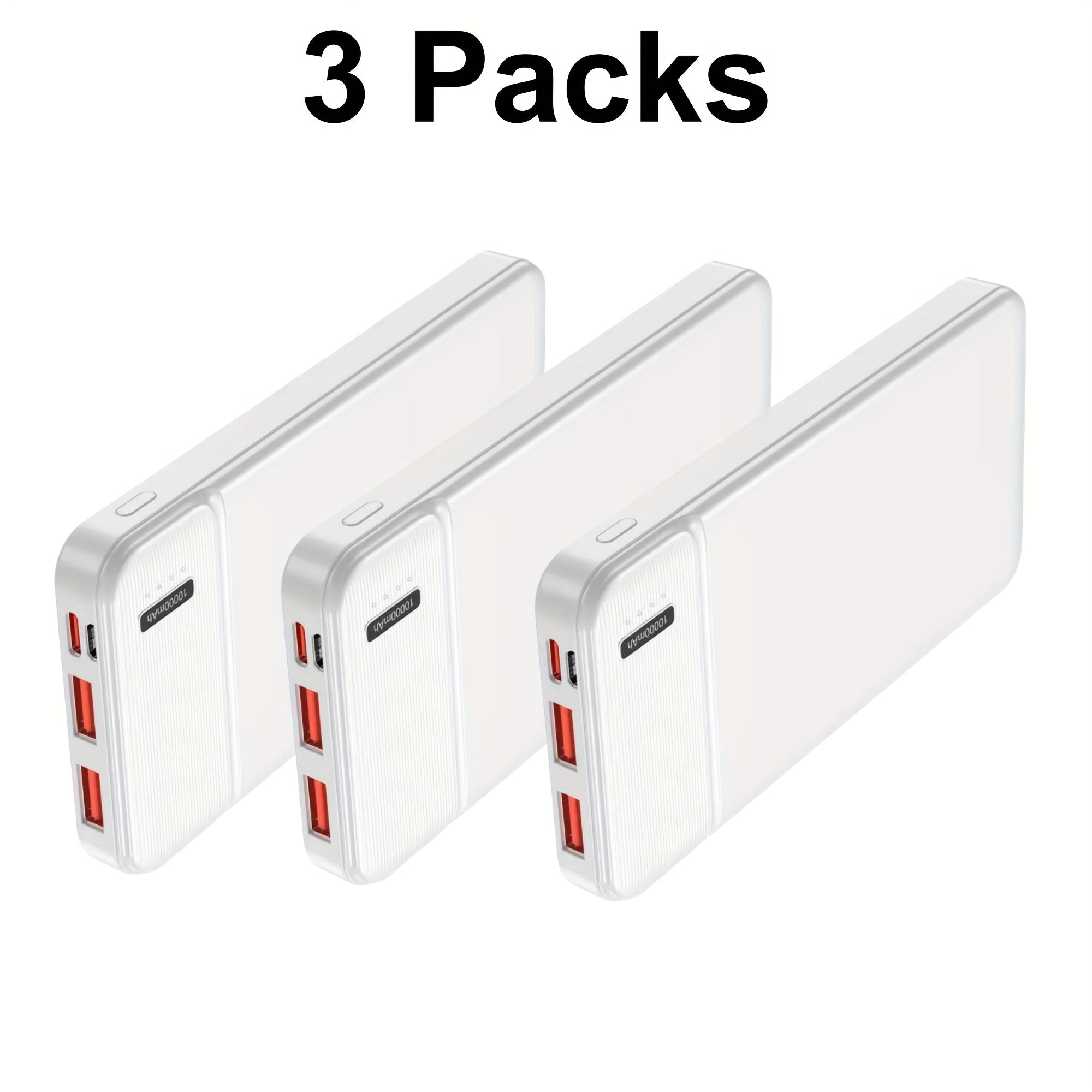 3-Pack Power Bank Portable Charger 10000mAh, PD 22.5W Battery Pack, Slim, Portable.(3 Packs)
