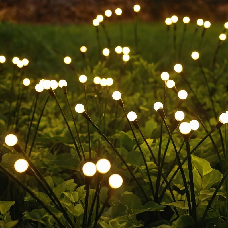 Outdoor Solar Courtyard Light, 6/8/10 LED Firefly Solar Courtyard Light, Waterproof Outdoor Decorative LED Light, Perfect for Outdoor Garden Paths and Lawn Decoration, Suitable for Halloween, Christmas, New Year and Ramadan Decoration