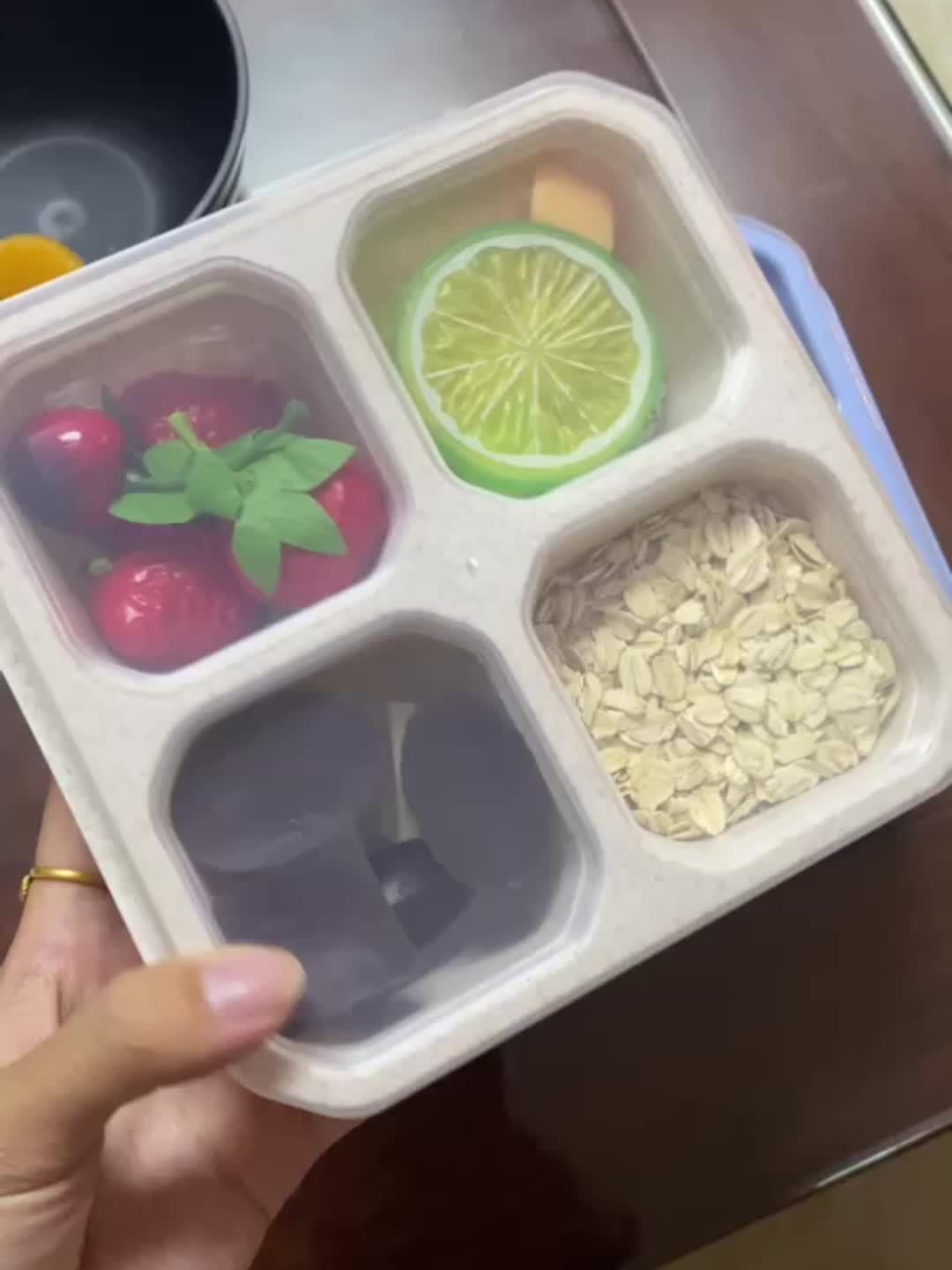 2-Piece Bento Box Set with Lids, 4-Compartment Meal Prep Container – Perfect for Meal Prep, Camping, Office – Microwave & Dishwasher Safe (4 Colors Available) – Back-to-School Lunch Box