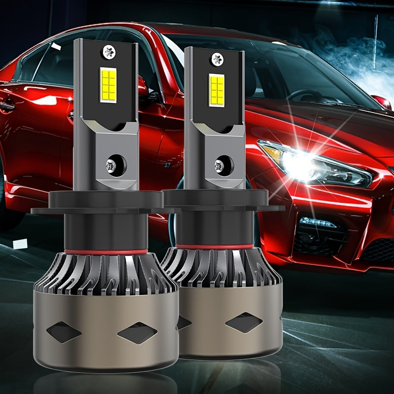2-Pack H11 Car Headlights H4 High Power 9005 HB3, 3570 CSP Chip, 9006 HB4 LED Car Headlights, H8 H9 with High/Low Beam Function, Plug-and-Play CANBUS Interface, H11 Super Bright 6500K Car Light, No Battery Included - Model D186