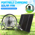 Solar Outdoor Charging Fan - Portable Solar Cooling Fan with Adjustable Head, Compact Design, Battery-Free, Durable Structure, Solar Panel Power System, Perfect for Camping, RV, Home and Outdoor Use