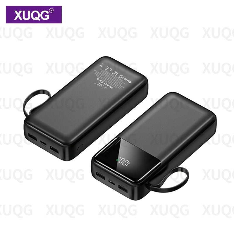 20000mAh Power Bank with LED Power Display, Dual Output, Built-in Lanyard, Compact and Portable Phone Charger. Suitable for iPhone 15 Pro/14 Max/13/12 Devices/Android (USB, Type-C). Outdoor Emergency Power Backup Battery. Category: Portable Mobile