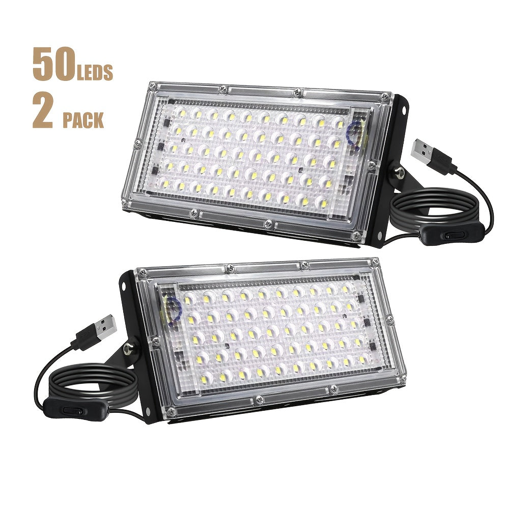 5V USB LED Light with 50/96/144 LED Beads, 6000K Pure White Light, USB Plug Easy Connection, 59.06 Inch Power Cord with On/Off Switch, Ideal for Garage Warehouse Indoor Construction Site Lighting