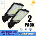 1/2PCS Outdoor Commercial Street and Area Lighting Light, Solar Sensor Smart Light with Motion Sensor and Remote Control, 3 Lighting Modes, Smart Solar Street Light, Portable Wall Light, Perfect for Garden, Walkway, Patio, Courtyard, Easy