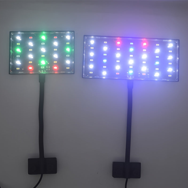 Aquarium Light, Full Spectrum Aquatic Plant Grow Light, Fish Tank Light with Adjustable Brightness, Dimmable, Timer, 360° Rotatable