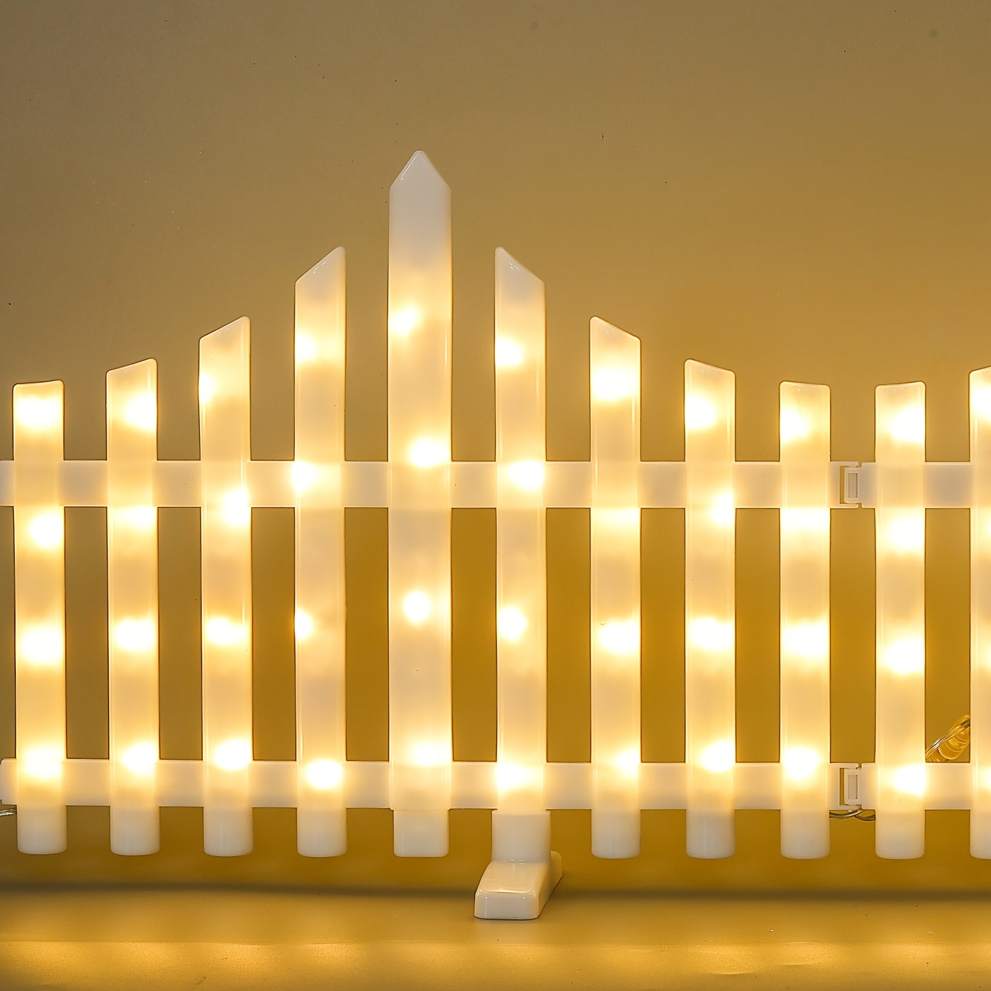 8-Piece Set, Each Size Width 13.78 Inches, Length 11.22 Inches, Solar Fence Light Outdoor Garden Decoration, Christmas Flashing Light Decor, Colorful LED Glowing Lantern, Courtyard Villa Decorative Light, Protection Rating IP44