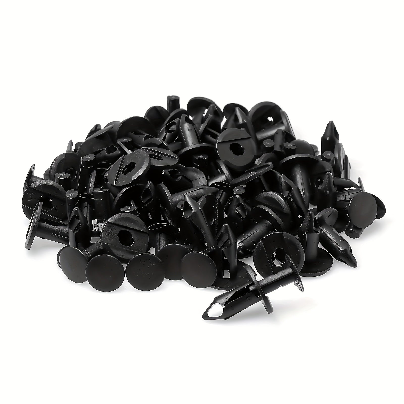 200PCS 8mm Plastic Push Rivet Fasteners, Bumper Pin Auto Clips Plastic Fastener Kit, Common Size Auto Push Rivets, Universal Plastic Panel Clips, Assorted Body Plastic Push Pins