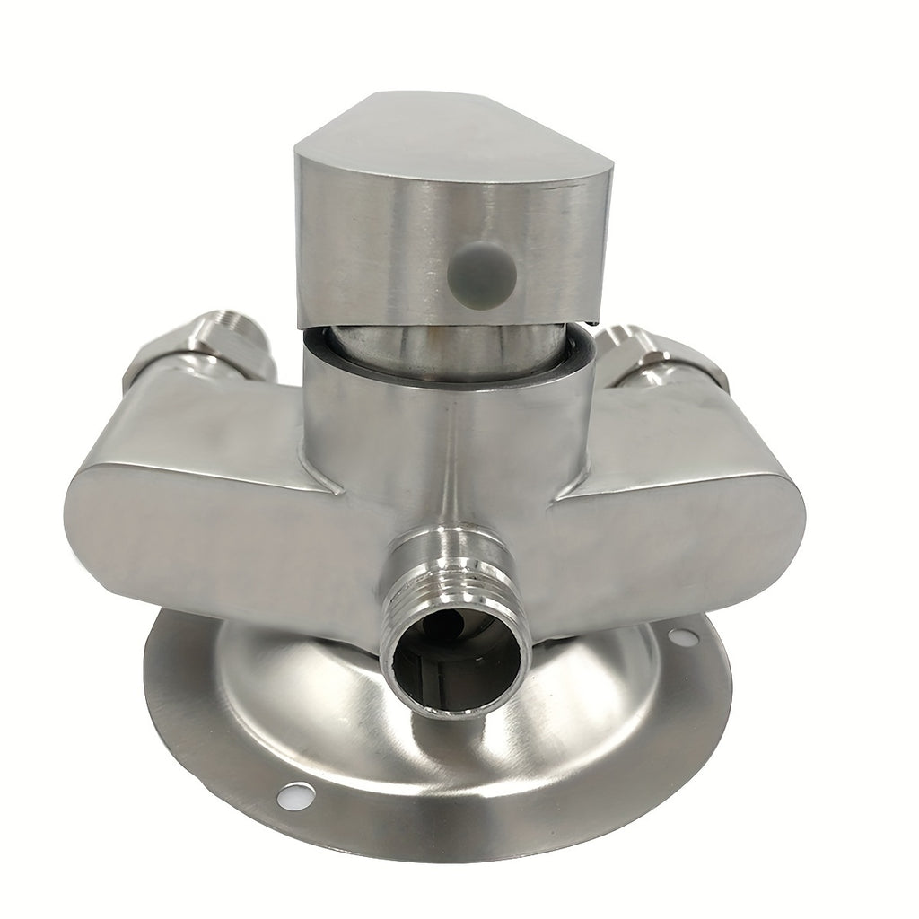 Stainless Steel Shower Faucet - Hot & Cold Water Mixer, Brushed Finish Minimalist Design Wall Mount Shower Valve for Bathroom & Shower