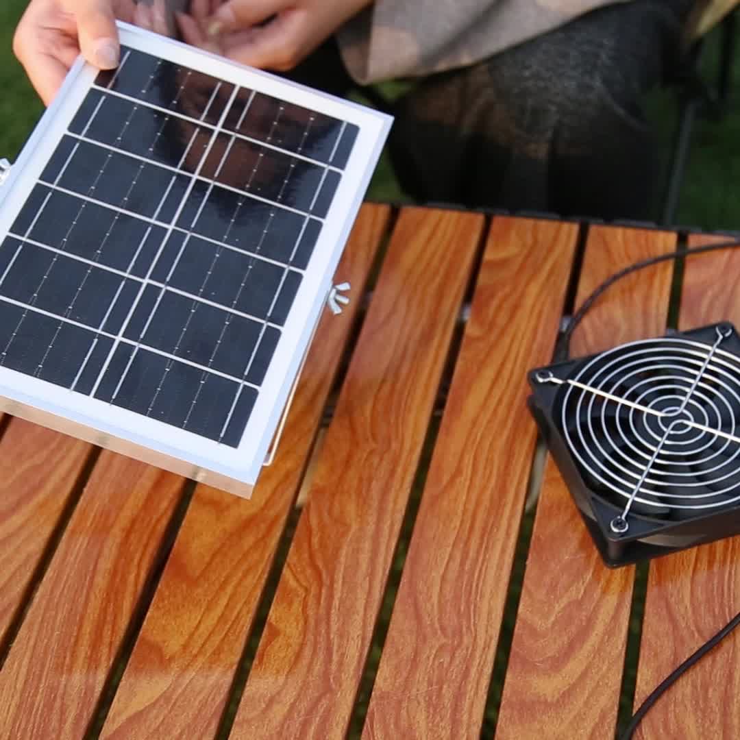 Solar Powered Ventilation Fan, Equipped with Solar Panel and Vent Exhaust System, Battery-Free Operation, Ideal Ventilation Device, Perfect for Chicken Coop, Greenhouse, Shed and Pet House
